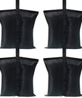 Beefy 120 Lbs Canopy Weights Sand Bags For Gazebo Tents 4 Pack Black No Sand Included With Secure Velcro Straps For Windy Weather