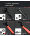 Heavy Duty ER Collet Chuck Wrench Key For CNC Milling And Lathe Tools With Precision Spanner Grip for various ER accessories.