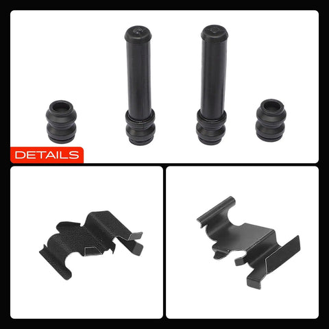 Heavy Duty Rear Side Disc Brake Hardware Kit Compatible With Toyota Tundra 2007 To 2021 And Sequoia 2008 To 2022 Plus Lexus Lx570 Models From 2008 Through 2021 For Smooth Stopping Power And Reliable Ride Quality, black brake clips and boots