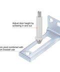 Four Pack Pro Grade Bifold Door Hardware Bottom Pivot Set with Support Metal Plate and bracket for bi-fold pocket doors