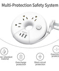Must Have Travel Power Strip With Three Outlets And Three USB Ports Including One USB C Cruise Approved Short Three Foot Extension Cord