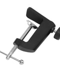 Beefy Aluminum Desk C Clamp Mount For Desk Lamps Black 2.4 Inch Clamp 61mm Heavy Duty Table Mount Easy Adjustable Stable Office And Home Light Fixture Holder, black aluminum desk lamp clamp