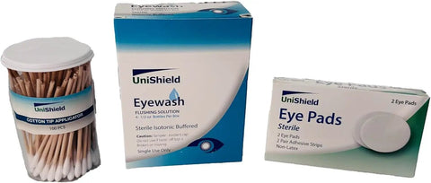 Heavy Duty Class A First Aid Refill Kit Loaded With Essential Tablets And Emergency Medical Gear For Restaurants And Local Shops Without Cabinet including eyepads and cotton tip applicators.