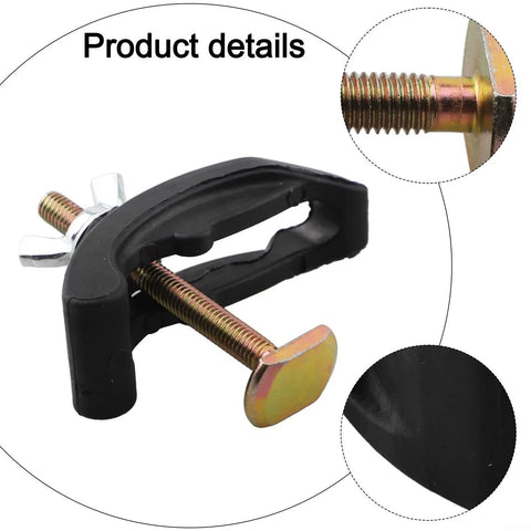 Heavy Duty Deskbloom CNC Engraving Machine Press Plate Clamp Fixture with Bow Clamp design, close-up of butterfly nut detail.