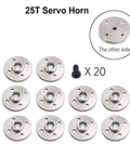 Pro Grade Aluminum 25T Servo Horn Disc Set Silver Metal RC Servo Discs For Robot Claw Car And Helicopter Builds 10 Pack