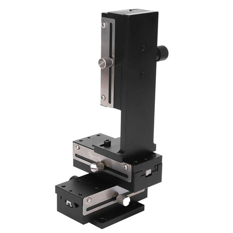 Linear Translation Stage With XYZ Axis Manual Trim Adjustable 40x90mm Platform HF3 A90 For Optical Gear And Measuring Tools Aluminum Alloy With Dovetail Grooves For Smooth Precise Positioning And Stable Movement Top Notch Precision. Black aluminum alloy XYZ manual linear translation stage with dovetail grooves and adjustment knobs