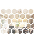 24 Piece Dope Hexagon Mirror Wall Sticker Set, Removable Acrylic Honeycomb Mirrors For Living Room And Bedroom, Modern Decor