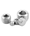 304 Stainless Steel Pipe Fitting Kit With Hex Countersunk Plugs NPT Male Threads 16 Piece Pro Grade Rugged Assortment