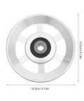Aluminum Pulley Roller Wheel for Home Gym Gear Cable System and Weight Training Quiet Smooth Fitness Pulley for Wire Rope Machines 10.5 Cm 4.13 Inch Size Durable Aluminum Construction for Silent Workouts, silver aluminum pulley wheel 10.5 cm