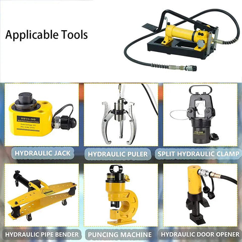 Nail Down Any Job With This Tough Foot Operated Hydraulic Pump Serving Up 70 Mpa Force And A Smooth 700 Cc Stream For Crimping Cutting And Light Duty Repair Work Around The House with applicable tools