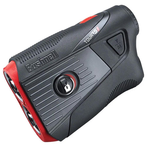 Tour V5 Shift Patriot Pack Golf Rangefinder With Slope Switch And Legal Tournament Mode When Slope Is Off BITE Magnetic Cart Mount Black One Size Durable Build For Serious Golfers, close-up view