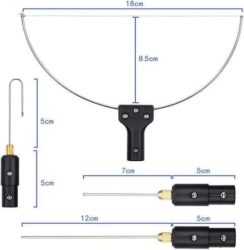 GOCHANGE 4-in-1 foam cutter set with digital voltage controller, black handheld pen tool and U-wire frame with interchangeable tips