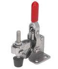 Heavy Duty 70 Kg Toggle Clamp With Stainless Steel Build For Woodworking Welding And Mold Fixturing Adjustable Opening Keeps Your Pieces Locked Down For Precision Tasks And Easy Setup, red handle