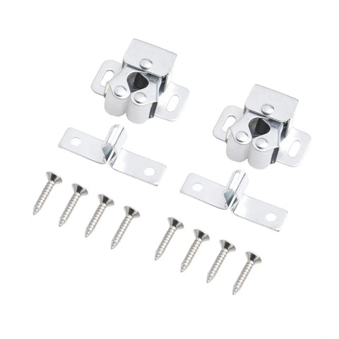 Push To Open Cabinet Latches 2 Pack Magnetic Door Clips For Kitchen Wardrobe Drawers No Handle Needed Noise Reduction Soft Rubber Seals