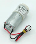 Go To Mini 370 DC Air Pump For 5V And 6V Micro Oxygen Booster Inflator Aquarium Fish Tank Aeration Monitor DIY Kit Portable Electric Motor Pump For DIY Projects And Aquarium Use, showing side view with wires.
