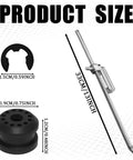 Transfer Case Shifter Linkage Kit With Bushings And Grommet For Dodge Ram 2002 2003 2004 2005 4x4 1500 2500 3500 Replacement Part Numbers 52105555AA And 68078974AA Includes E Clips And Durable Bushing Kit, product size 33cm with 1.2cm bushing