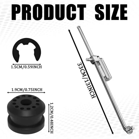 Transfer Case Shifter Linkage Kit With Bushings And Grommet For Dodge Ram 2002 2003 2004 2005 4x4 1500 2500 3500 Replacement Part Numbers 52105555AA And 68078974AA Includes E Clips And Durable Bushing Kit, product size 33cm with 1.2cm bushing