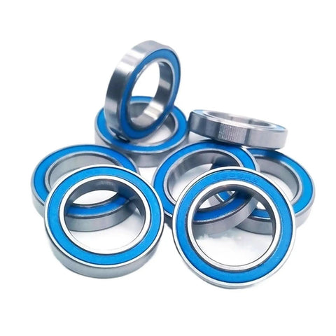 Blue 17x26x5 Mm ABEC-7 Deep Groove Ball Bearing 2RS Shielded for RC Cars and Trucks versatile 2 piece set in shiny finish