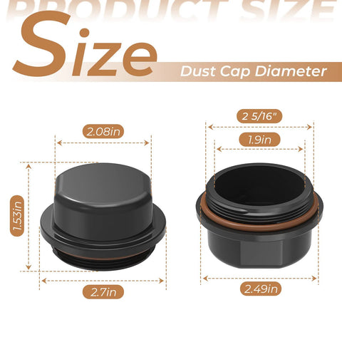 Trailer Hub Caps for Dexter Vortex Easy Fit