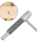 Professional Grade Stainless Steel Spring Loaded Plunger Pin Cabinet Latch displaying spring mechanism on wooden surface.