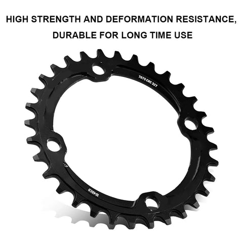 Narrow Wide Chainring For Mountain Bikes Single Chainring 32T 104mm BCD Carbon Steel Black Lightweight And Durable