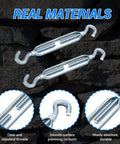Heavy Duty M12 Galvanized Steel Turnbuckle Hook To Hook Rigging Connector Rust Proof, showcasing smooth threads and sturdy design.