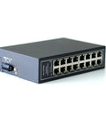 Industrial 16 Port Gigabit Unmanaged Ethernet Switch With Plug And Play Setup, DIN Rail Mount And Wall Mountable, 10 100 1000 Mbps