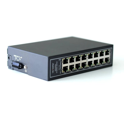 Industrial 16 Port Gigabit Unmanaged Ethernet Switch With Plug And Play Setup, DIN Rail Mount And Wall Mountable, 10 100 1000 Mbps