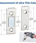 Ultra Thin Magnetic Cabinet Door Catch Set 12 Pack Stainless Steel Adhesive And Screw In Latch product dimensions
