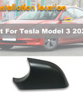 Left Side View Mirror Lower Cover Cap Direct Bolt Up For Tesla Model 3 2017 2018 To 2021 Clean Base Trim Panel No Sweat Aftermarket Replacement 22873005 LH viewed with installation location highlighted.
