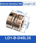 Get The Flex On Your 3D Prints With This Heavy Duty Aluminum Motor Shaft Coupler featuring Diaphragm Cardan Design, D45mm L35mm size.