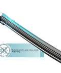 Top Notch All Season Windshield Wiper Blades Set Of Two 22 Inch For Cars And Trucks close-up showing heavy duty rubber build