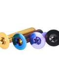 Colorful set of Pro Grade Titanium Alloy Countersunk Screws And Flat Head Bolts Set Ti6Al4V Black Finish M4 M5 M6 M8 12mm Length 4 Pack