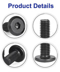 M8 X 40MM 25 Pack Flat Head Hex Socket Cap Screws Built Tough To Resist Wear In 304 Stainless Steel With Black Coating, detailed views.