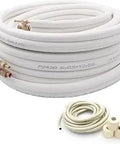 Heavy Duty Copper Tubing Extension for Mini Split Air Conditioning and Heat Pump Systems, 50 Ft Long, coiled with insulation