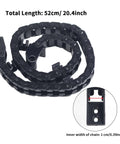 K1 Max Drag Chain Cable Carrier For 3D Printer Upgrades Black Flat Cable Chain Open Type For Clean Cable Management 20.4 Inches