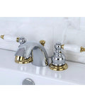 Old School Victorian Mini Widespread Chrome Bathroom Faucet For Deck Mount 3 Hole Install 4 To 8 Inch Center To Center