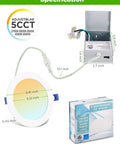5CCT LED Recessed Canless Ceiling Light Kit 6 Inch Ultra Thin Dimmable 12W 110W Equivalent 1050 Lumen With Junction Box