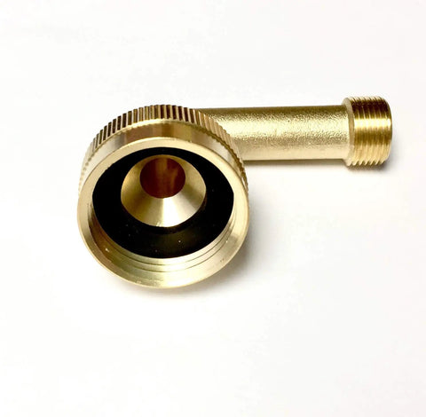 No Lead Brass Dishwasher Swivel Connector Elbow Fitting For Three-Eighths Inch Compression To Three-Quarters Inch Female Hose Thread Burst-Proof Durable Heavy-Duty Adapter For Quick Leak-Free Kitchen Plumbing Connection, brass elbow fitting
