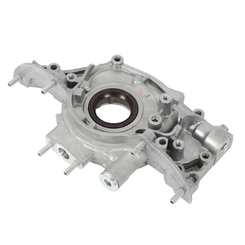 Premium Timing Belt Kit With Oil Water Pump For Honda Accord Acura Tsx 3.5 V6 Engine Helps Cool Fixes Leak Heat Save Labor Cost Install Yourself With Oem Parts Max Durability Safety Stop Noise Grinding Drive Farther No Worry; silver oil pump housing