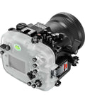 Underwater Camera Housing For Sony Alpha FX3 And FX30 40M Waterproof Scuba Case with full button access and lens attached