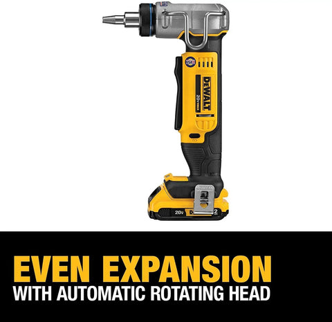 20V Max PEX Expander Tool Kit For 1 Inch Tubing With Automatic Rotating Head cordless tool side view