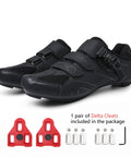 Mens Womens Cycling Shoes For Peloton Compatible With Clip In Look Delta Cleats Included Preinstalled Black US 13 EU 48 Road Bike Shoes Ready To Clip In And Ride All Day