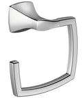 Voss Collection Modern Square Wall Mount Hand Towel Ring In Chrome Finish, contemporary design for bathroom decor coordination.