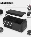 Grab And Go Trunk Storage Organizer For Cars SUVs And Trucks Collapsible Multi Size System with Medium 63L or Compact 32L, black
