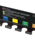Must-Have Heavy Duty Seven Piece Spare Tire Retrieval Tool Kit display with color-coded labels and tool outlines.