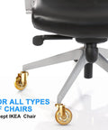 Top Shelf Roller Blade Office Chair Wheels Soft Polyurethane Desk Caster Set Of Five Floor Saving Silent Roll Universal Stem Swap