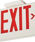2 In 1 LED Exit Sign And Emergency Light Combo For Busy Biz Spaces Switchable Red And Green Signage White Housing