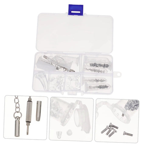Two Sets Eyeglass Repair Tool Kit With Screws, Nose Pads, And Ear Grips For Quick Fixes Of Glasses, Sunglasses, Small Electronics