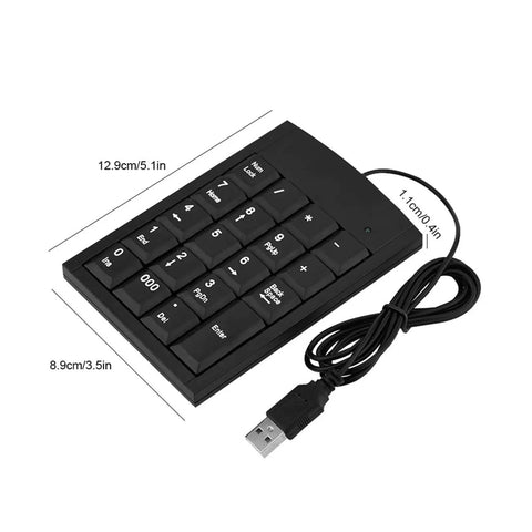 USB Numeric Keypad For Laptop, Portable External Number Pad, Plug And Play, Anti Slip Design, Compact Keyboard For Computer PC Notebook